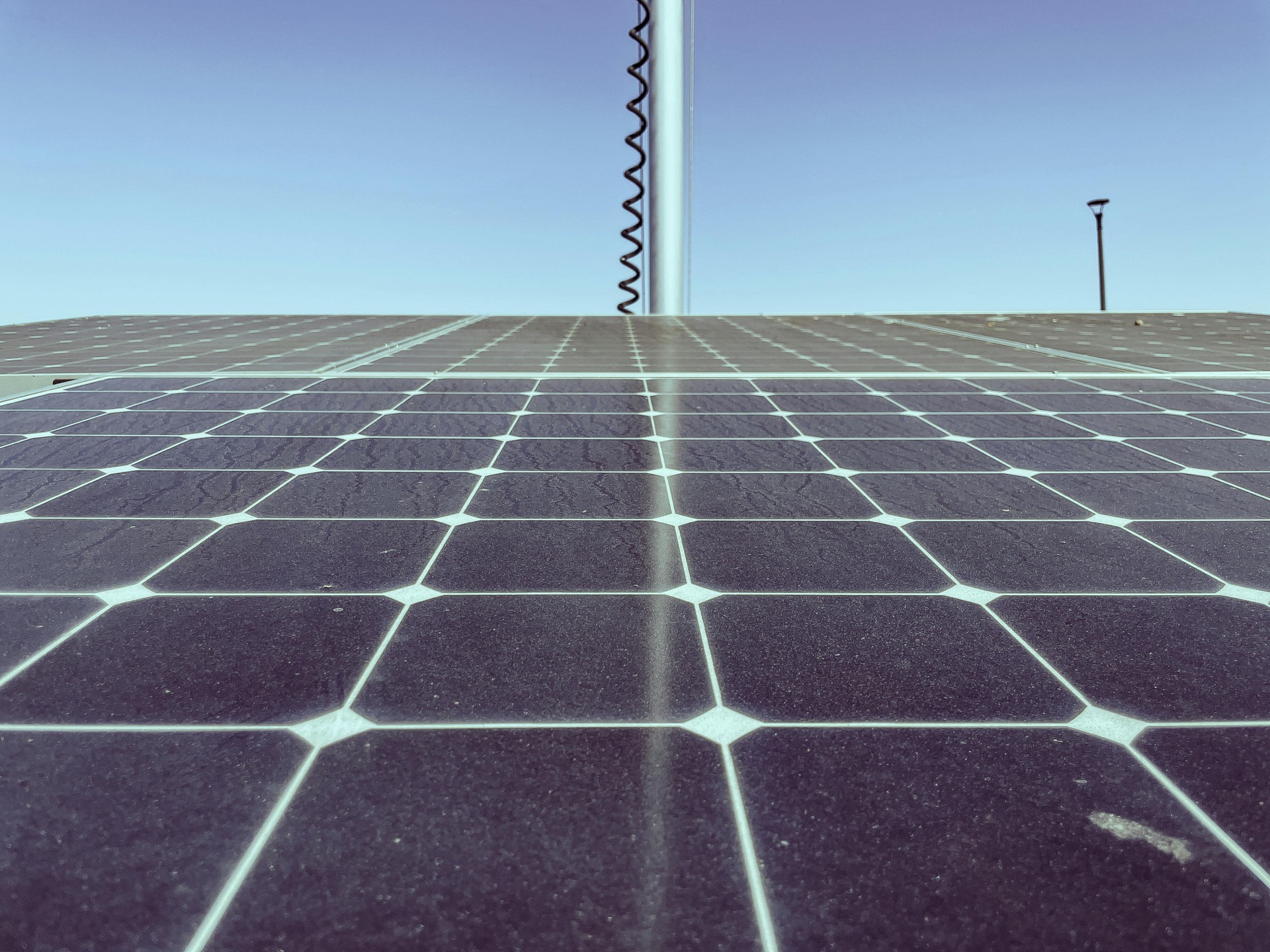Commercial solar panel installation